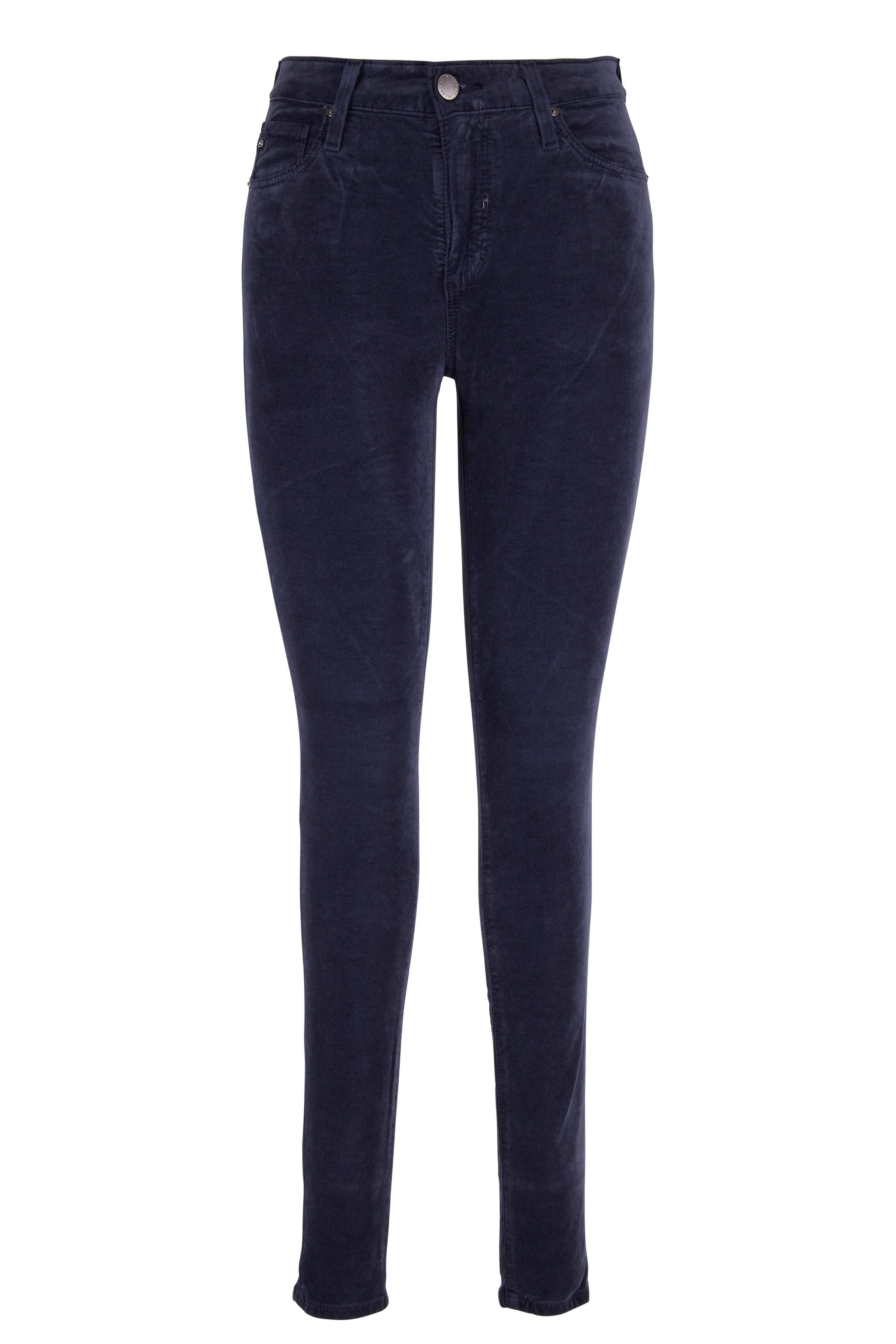 AG - Farrah Blue Express Velvet Skinny Ankle Jean