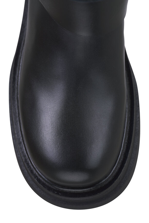 Dorothee Schumacher - Black Leather Gold Ring Zip Boot 