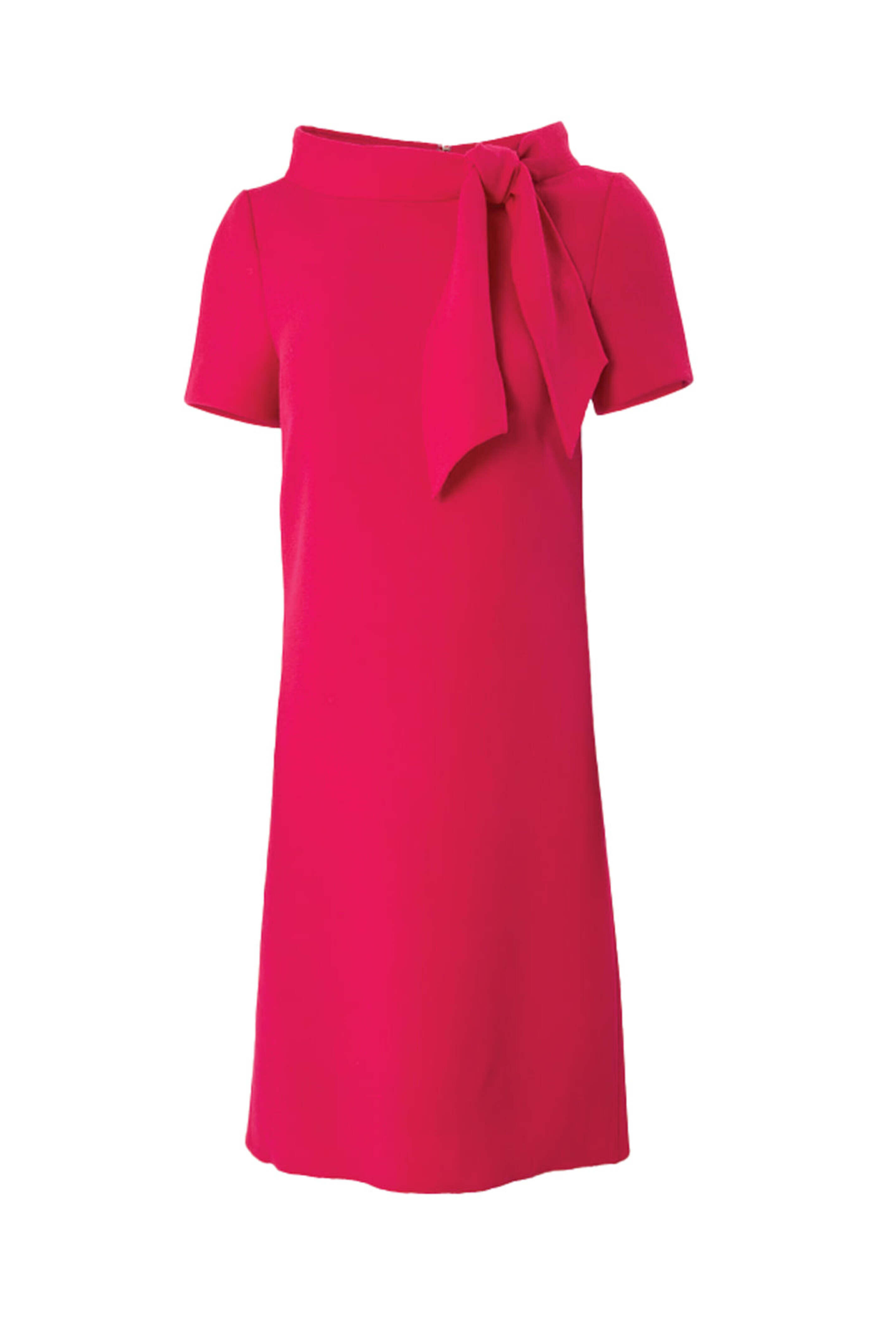 Carolina Herrera - Cerise Pink Boat Neck Mini Dress