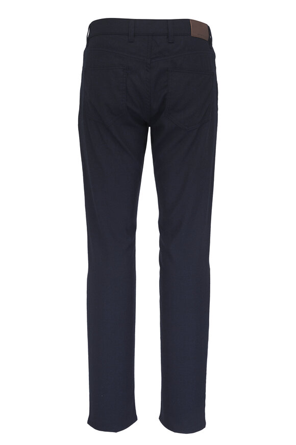 Peter Millar Navy Blue Wool Alpine Five-Pocket Pant - view 2