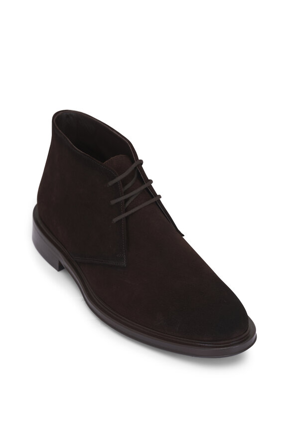 Tod's - Gomma Dark Brown Suede Chukka Boot | Mitchell Stores