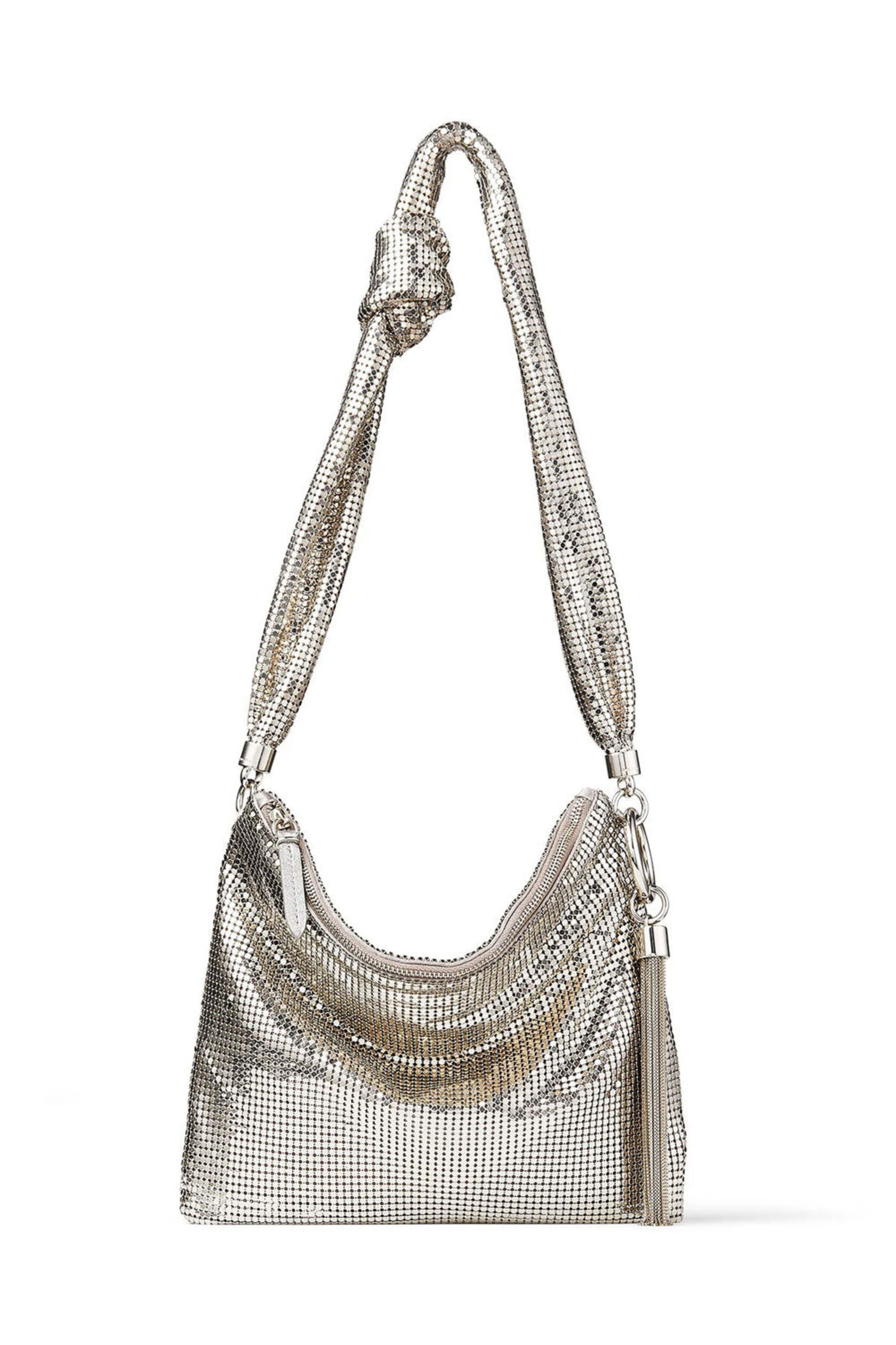 Jimmy Choo - Callie Mesh Shoulder Bag in Silver | Mitchell