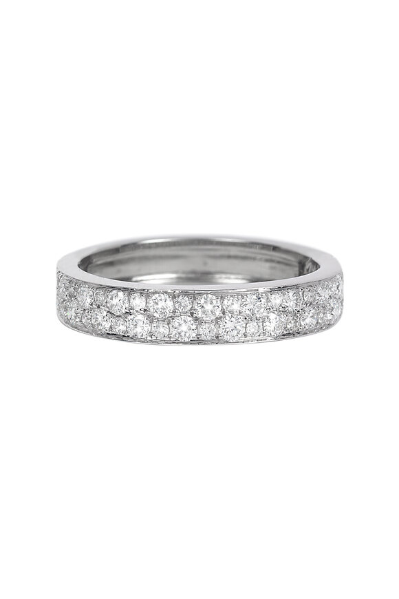 Nam Cho 18K White Gold Modern Diamond Band