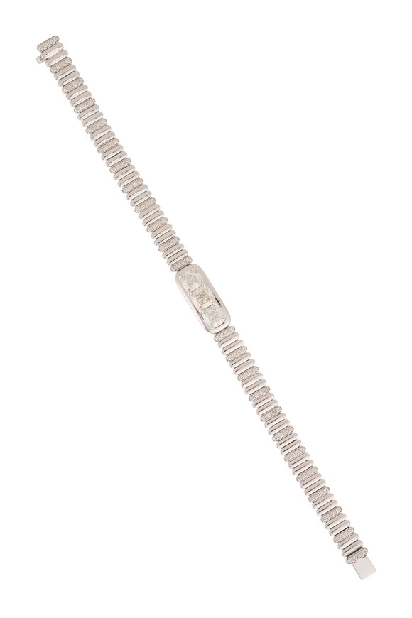 Sutra 18k White Gold Diamond Bracelet - view 2