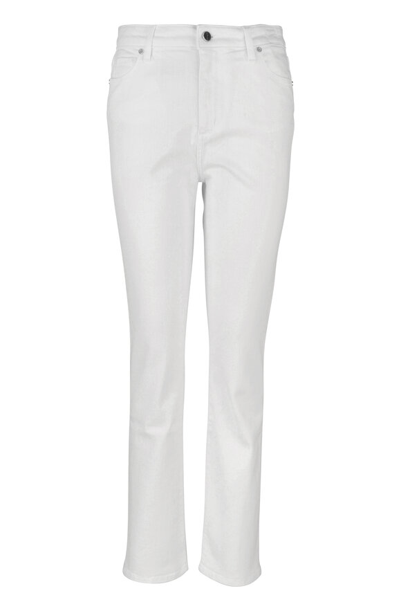 Kiton - White Straight Leg Stretch Cotton Jean 