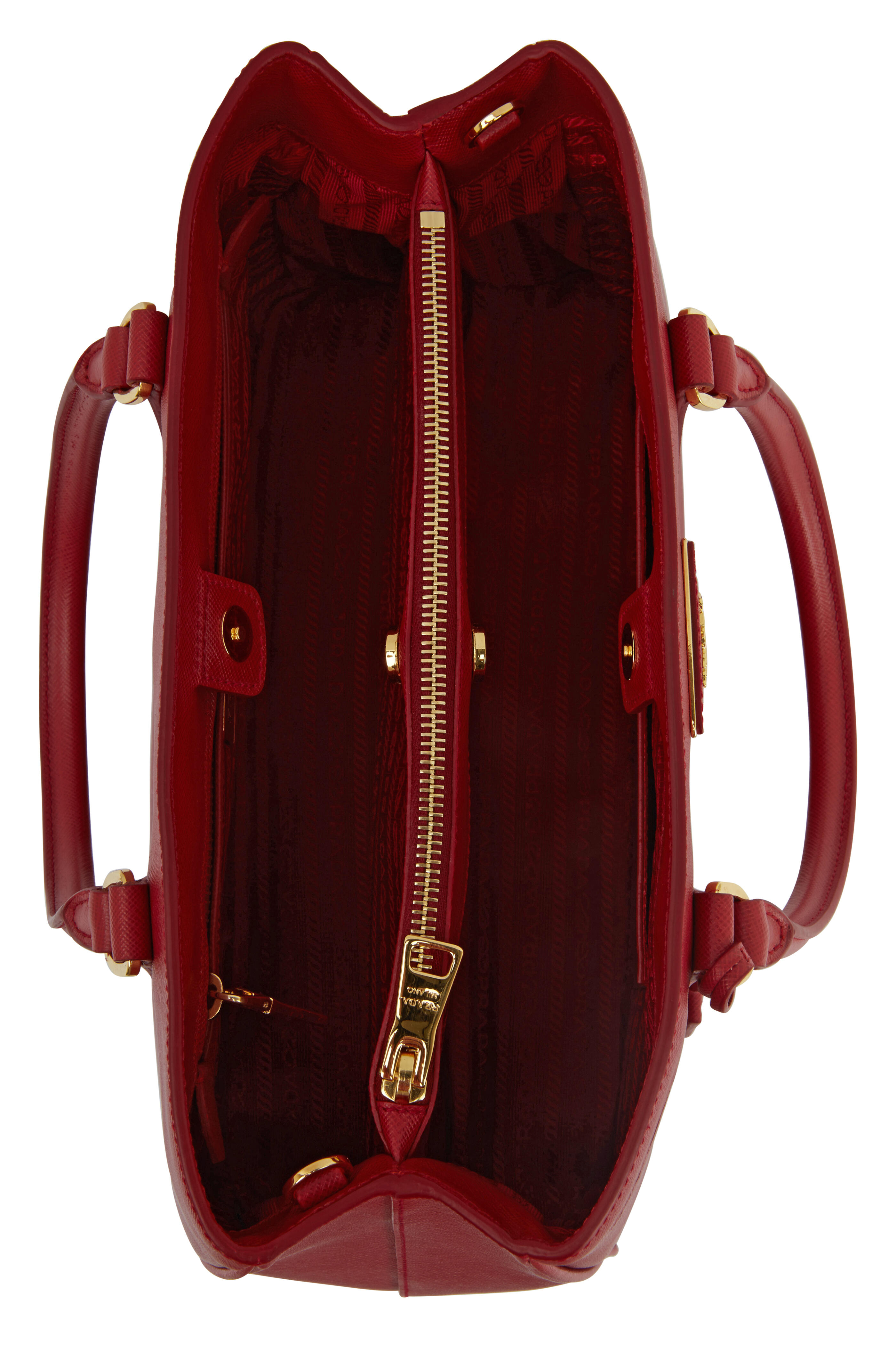 Prada - Red Saffiano Leather Small Tote