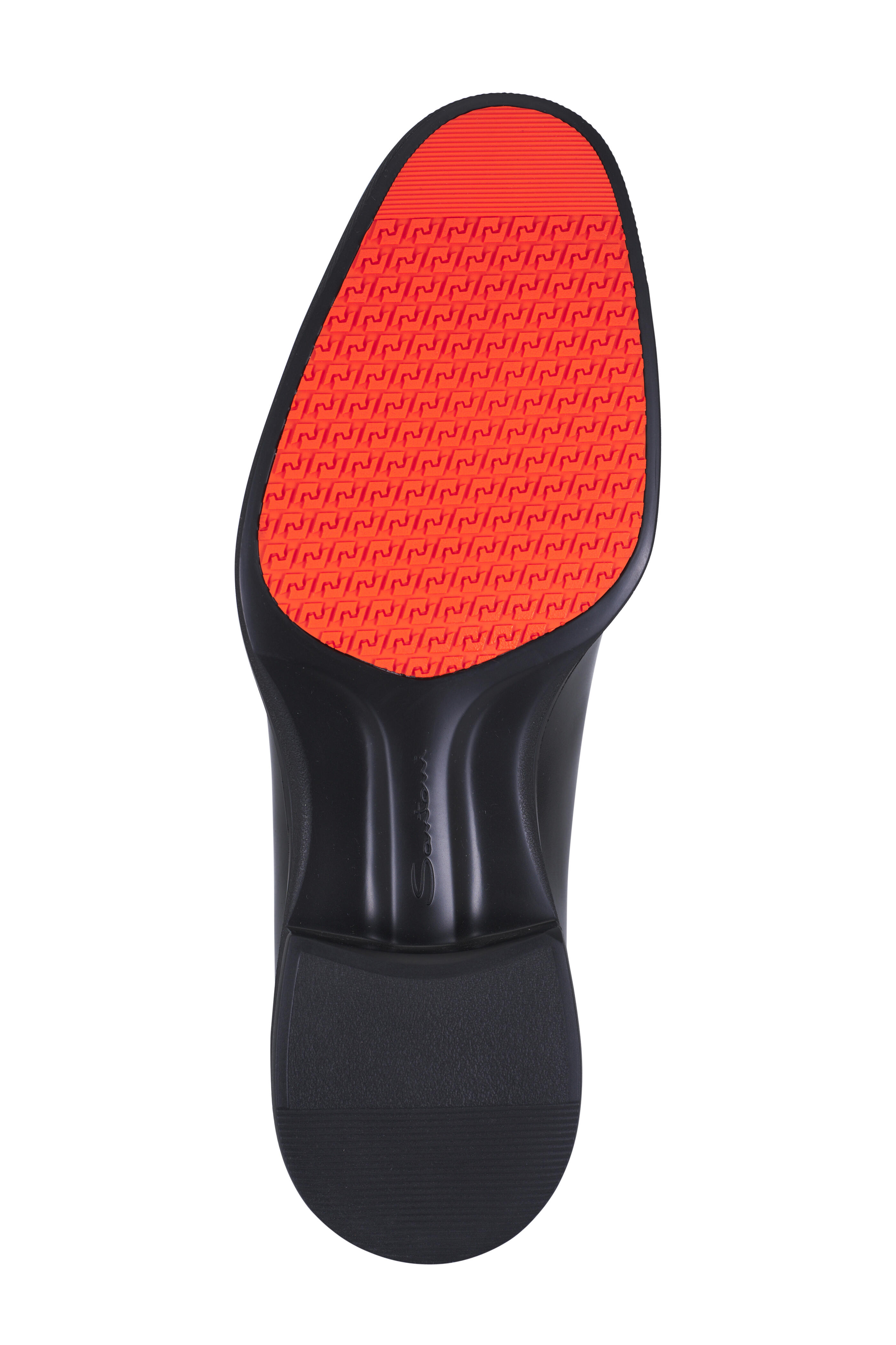 Santoni - Easy Revlo Black Leather Lace Up Dress Shoe