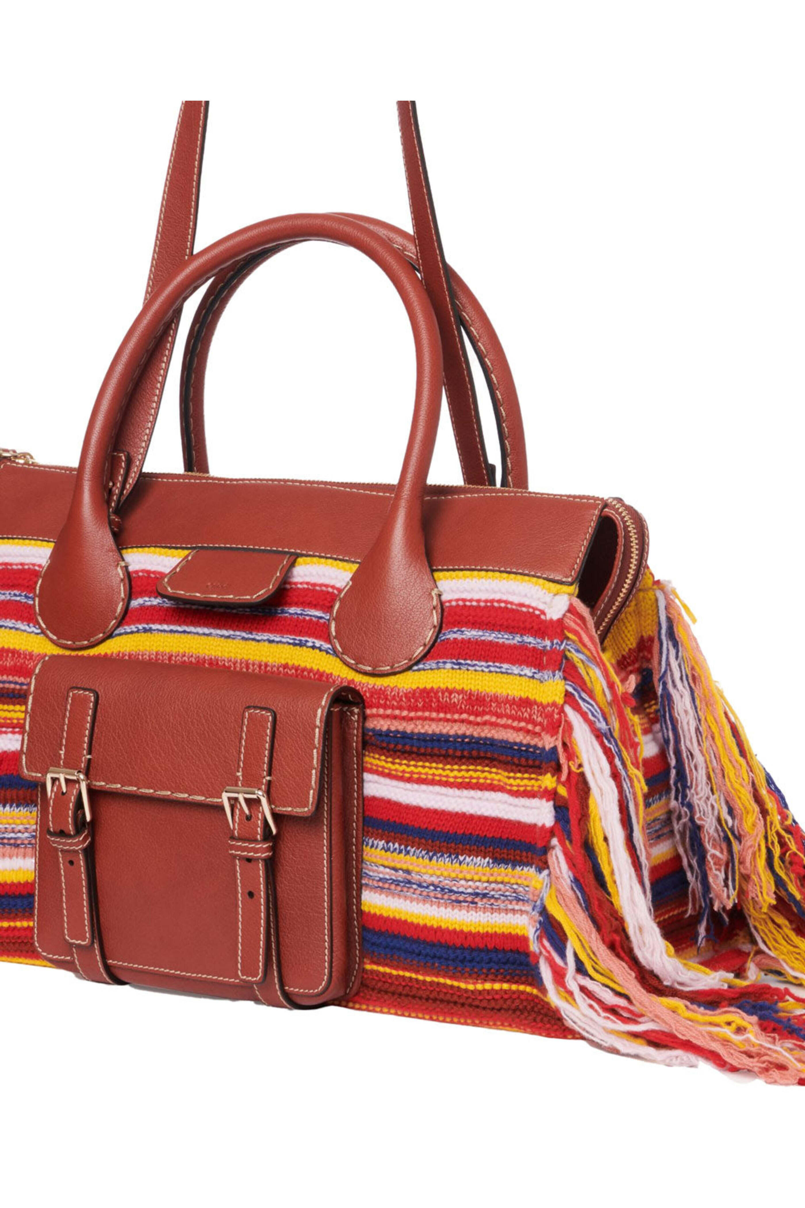 Chloé - Large Edith Top Handle Bag in Multicolor Red