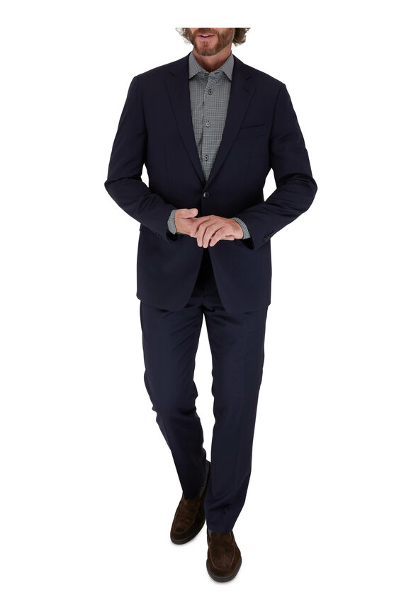 Atelier Munro - Solid Navy Stretch Wool Suit