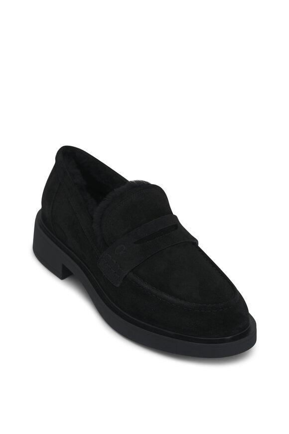 Gianvito Rossi Harris Black Suede Loafer, 20mm