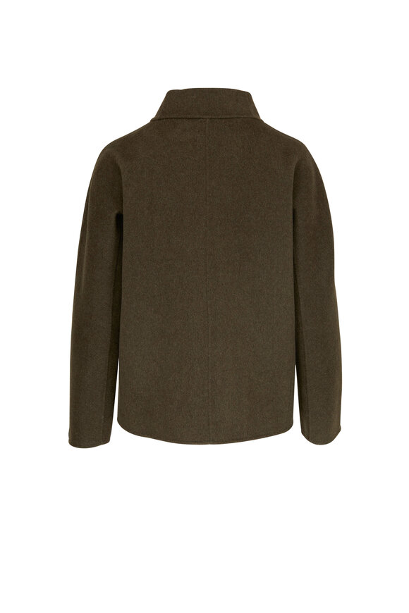 Kinross - Olive Wool & Cashmere Zip Jacket