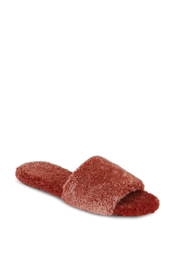 Rosewood Teddy Bear Shearling Slide