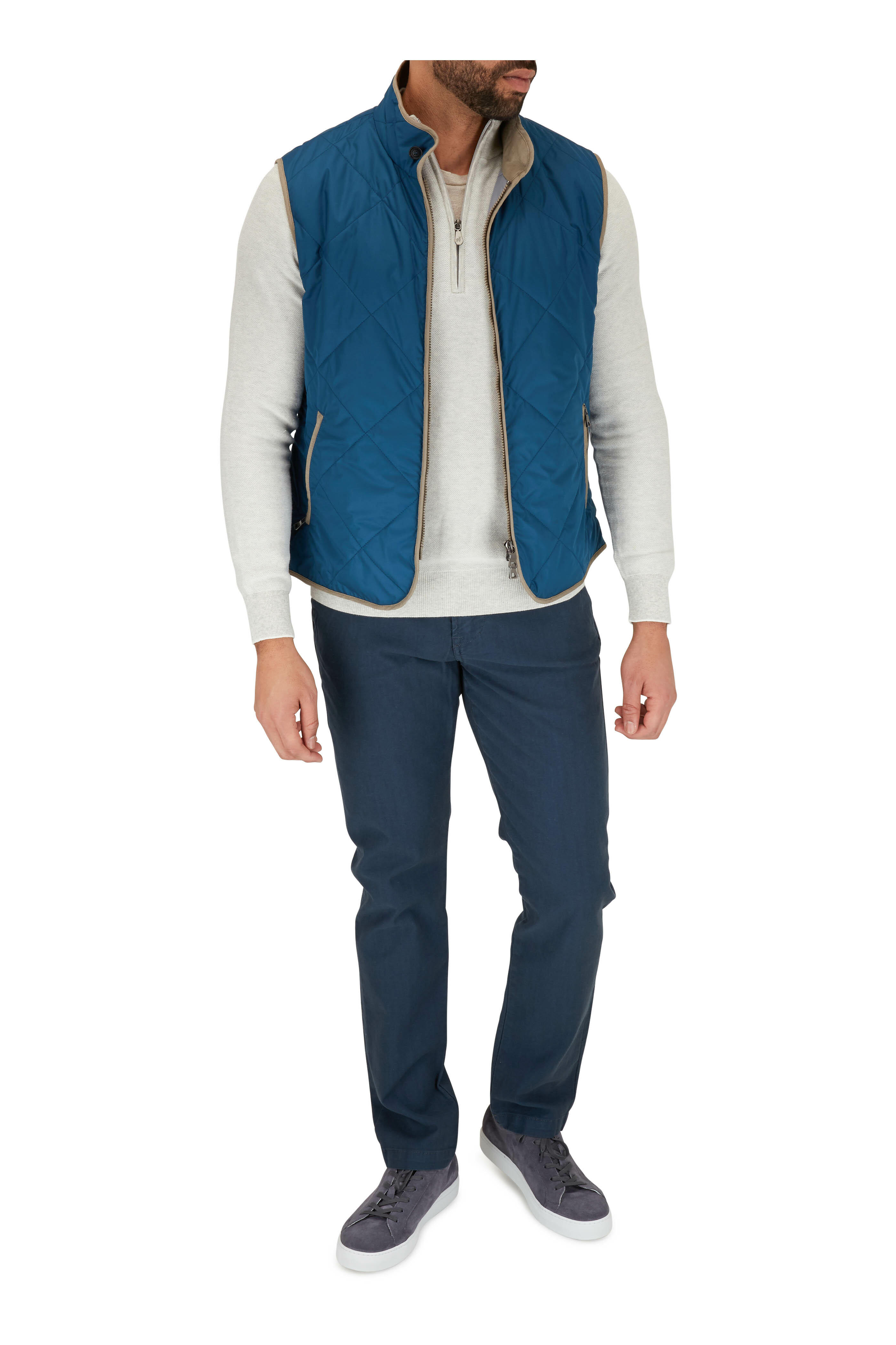 Waterville - Bright Navy Blue Quilted Vest