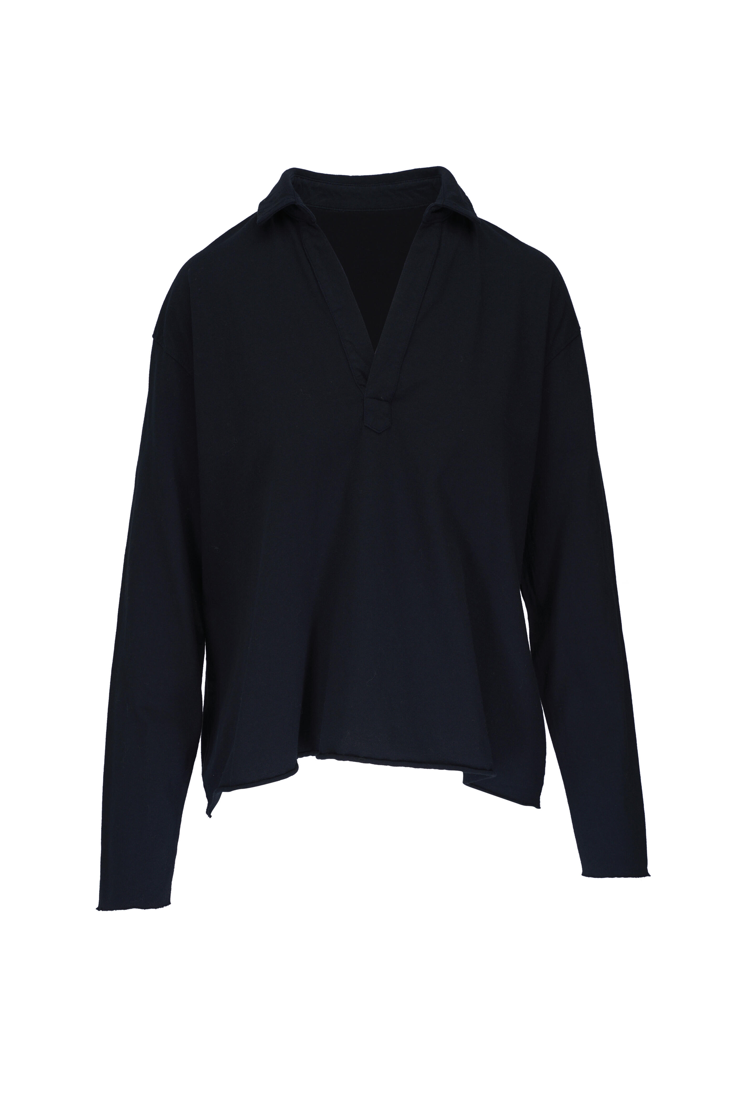 Frank & Eileen - Patrick Navy Blue Cotton Popover Henley