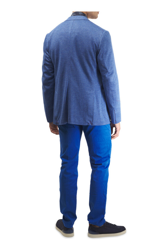 Marco Pescarolo Blue Stretch Cotton Five Pocket Pant - view 4