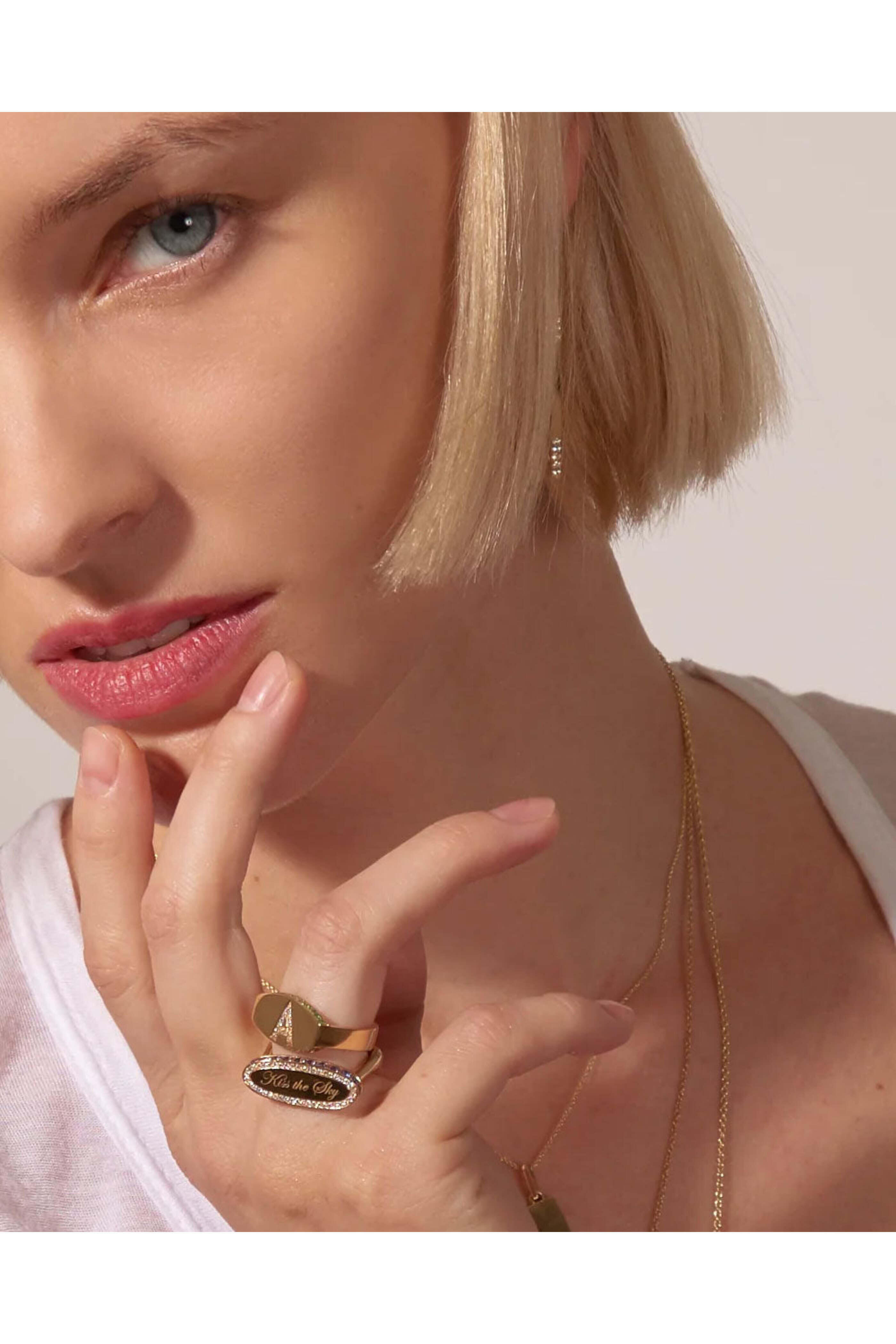 Dru - Sapphire and Diamond Kiss The Sky Ring