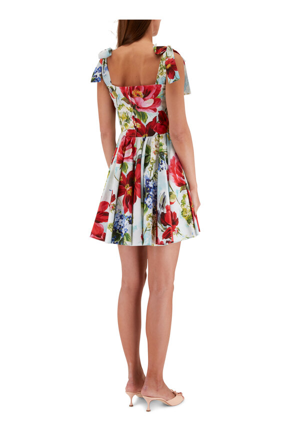 Dolce & Gabbana - Multicolor Floral Cotton Mini Sun Dress