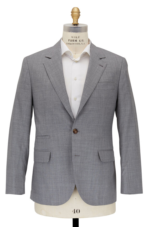 Brunello Cucinelli - Medium Gray Tropical Wool Suit