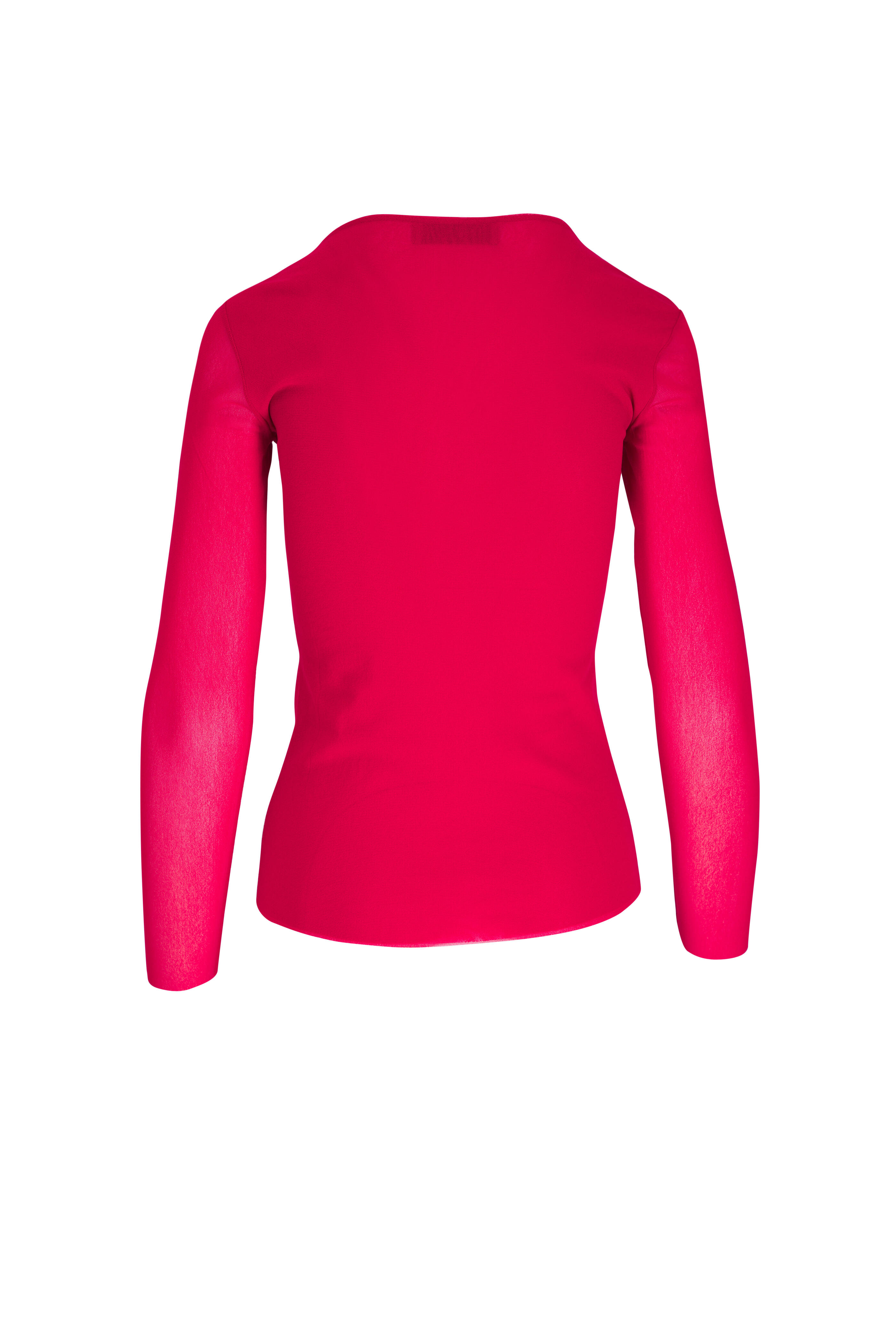 Red mesh top long sleeve online