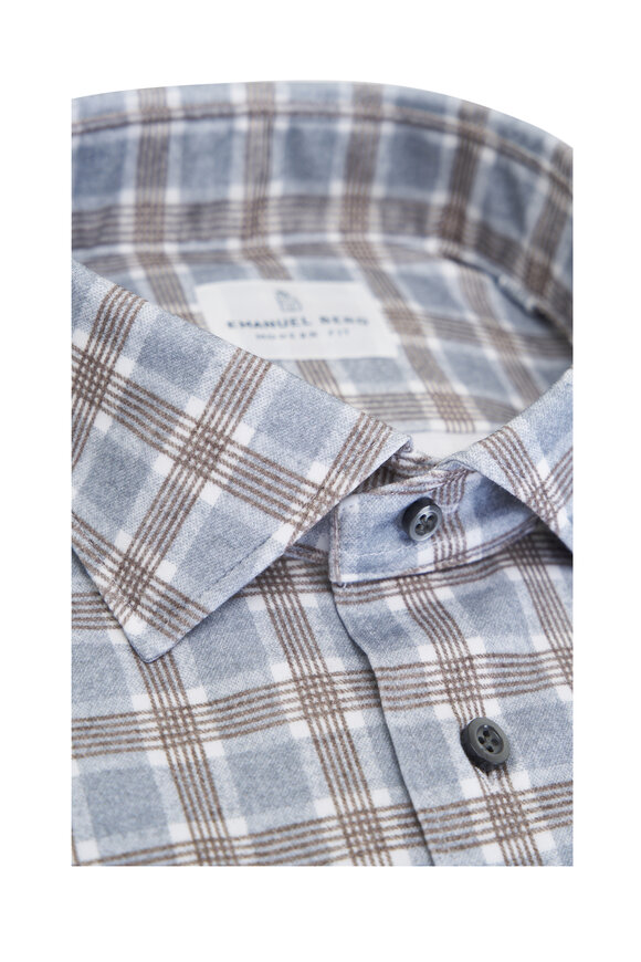 Emanuel Berg - 4Flex Brown Check Sport shirt