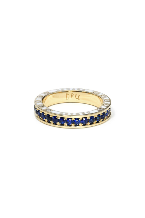 Dru 14k Yellow Gold Diamond & Sapphire Band - view 1