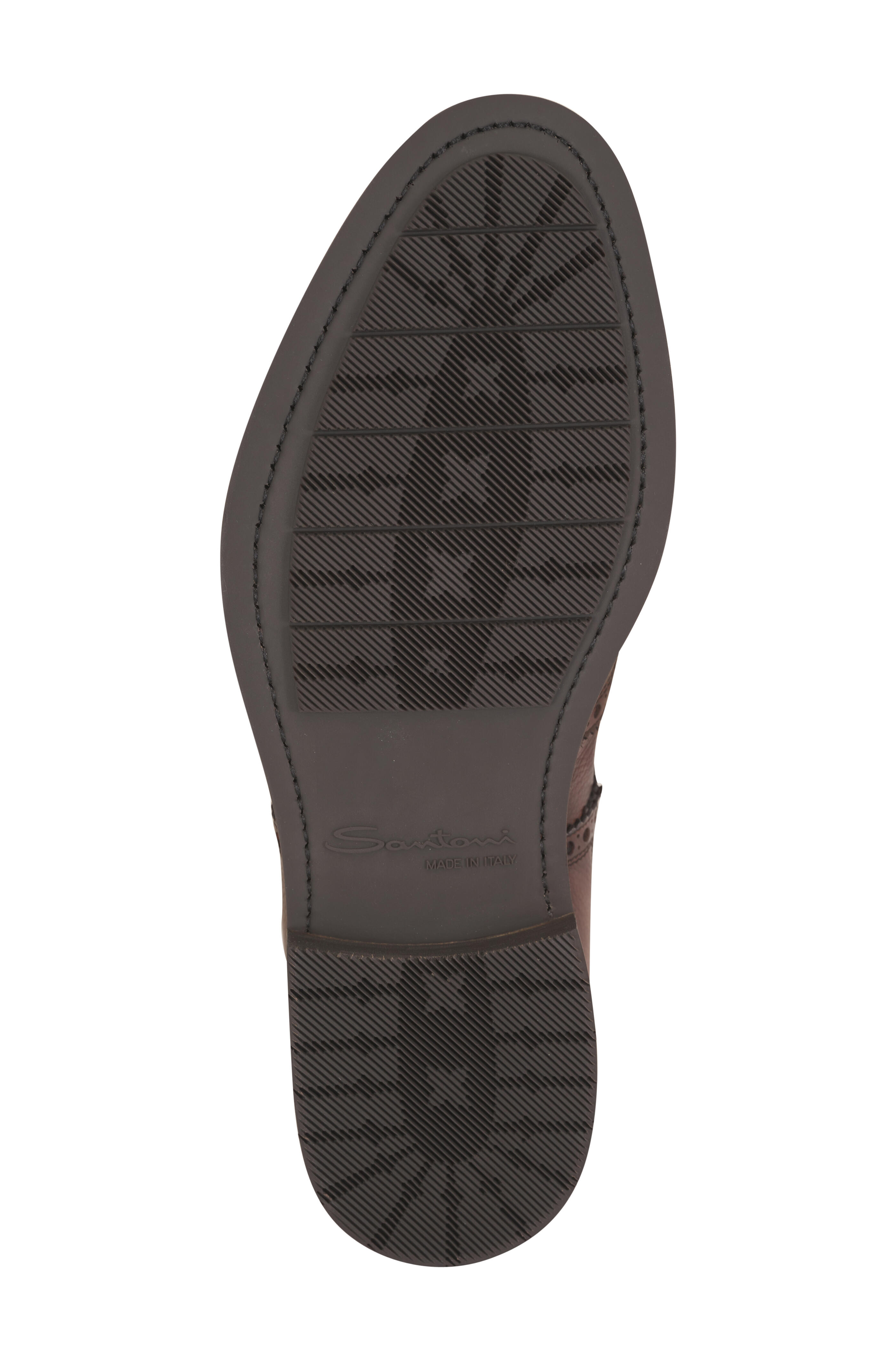 Santoni - Dark Brown Leather Lace Up Dress Shoe - view 4