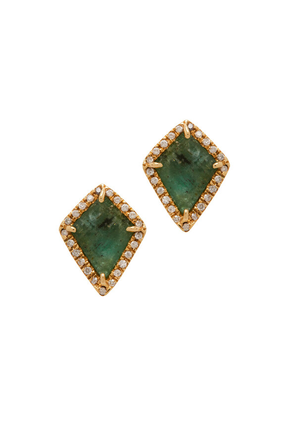 Kimberly McDonald 18K Yellow Gold Emerald Studs