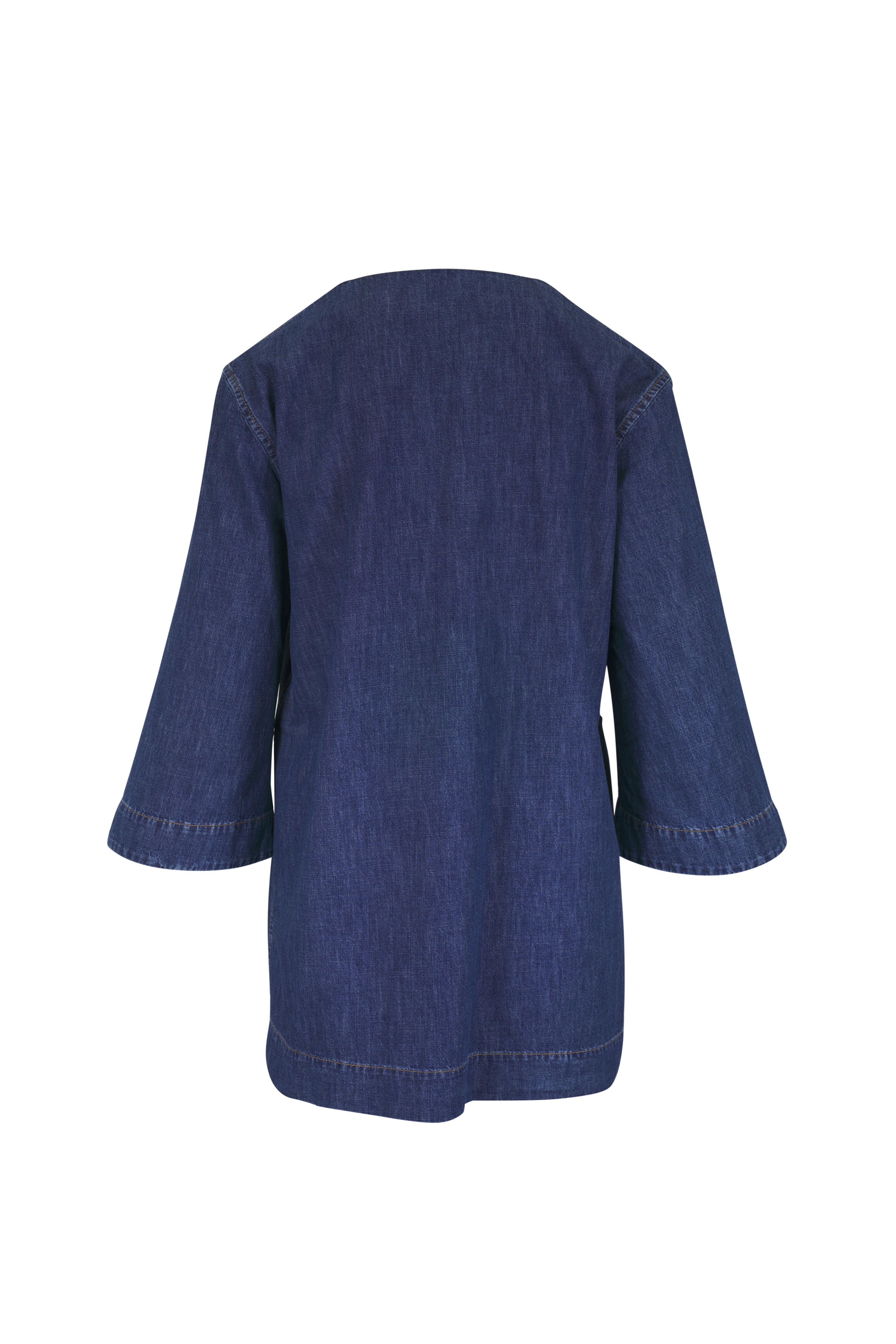 Valentino - Chambray Denim Vlogo Mini Dress