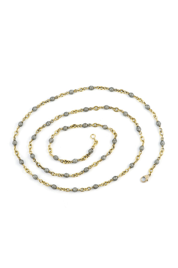 Sylva & Cie Diamond Beaded Necklace