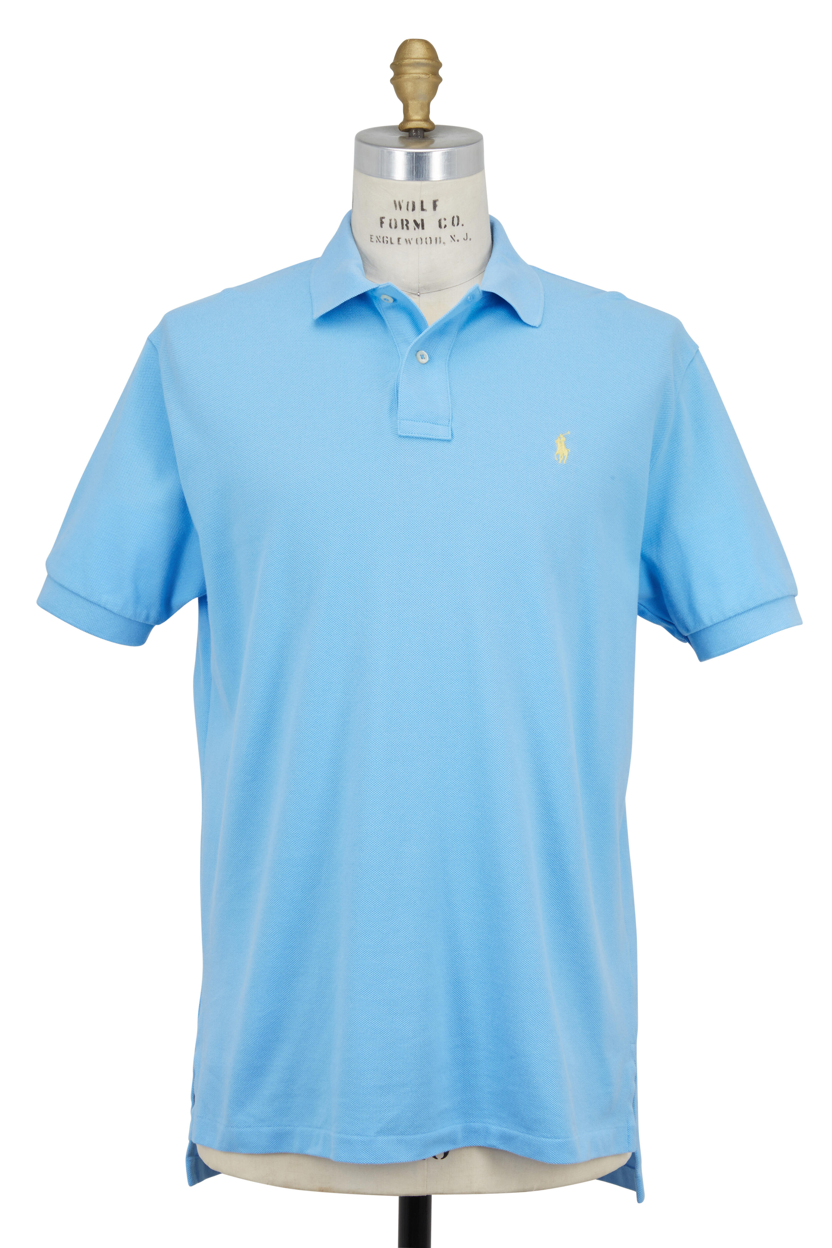 Embroidered Cotton Pique Polo Shirt in Blue - Polo Ralph Lauren