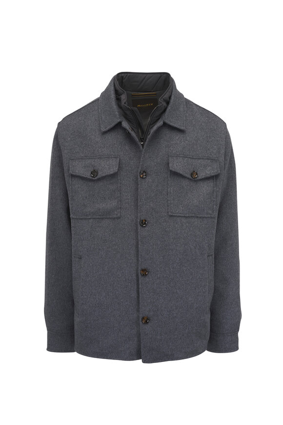 Moorer Dark Gray Wool & Cashmere Jacket
