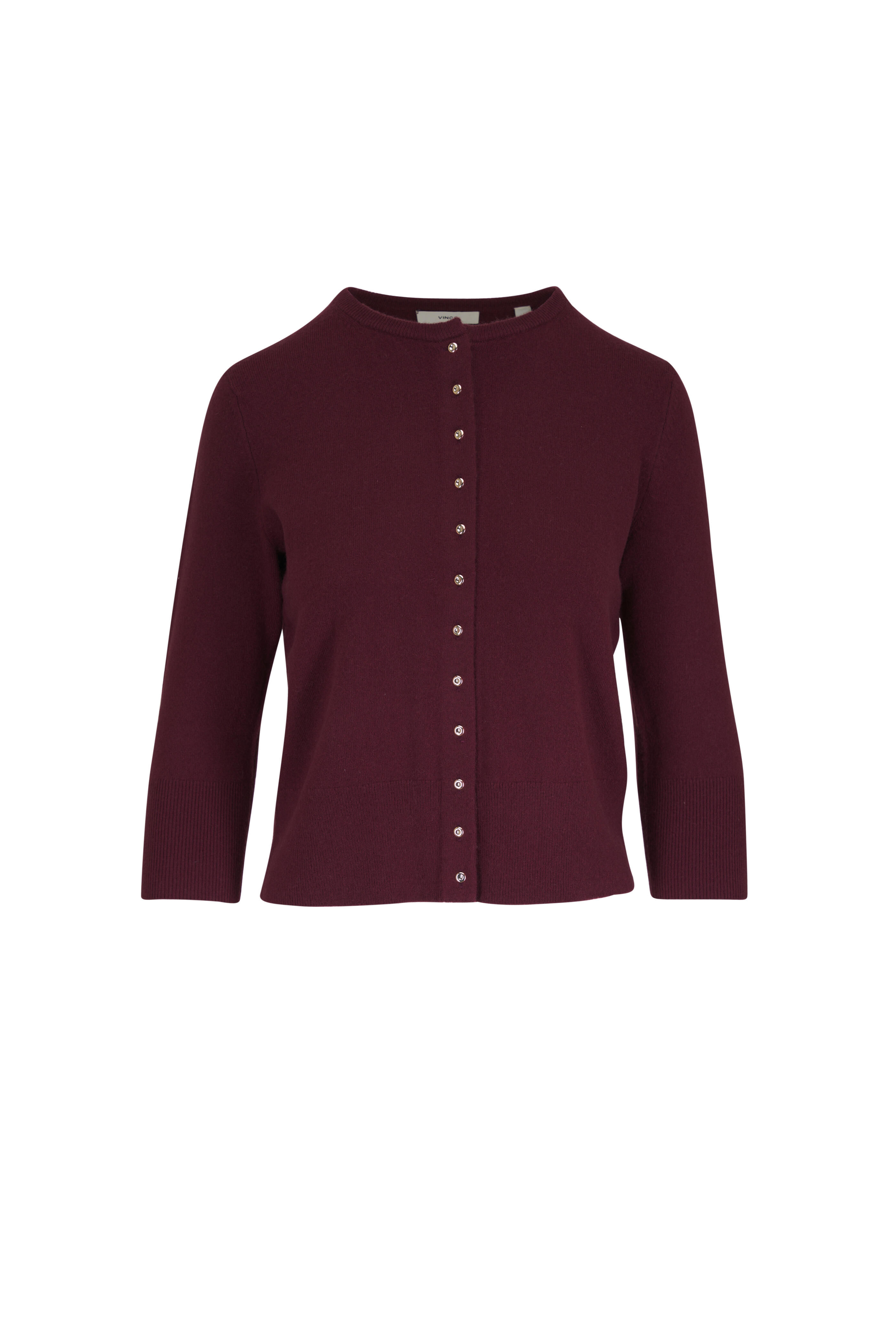 Vince - Blackcherry Rose Gold Button Cardigan - view 1