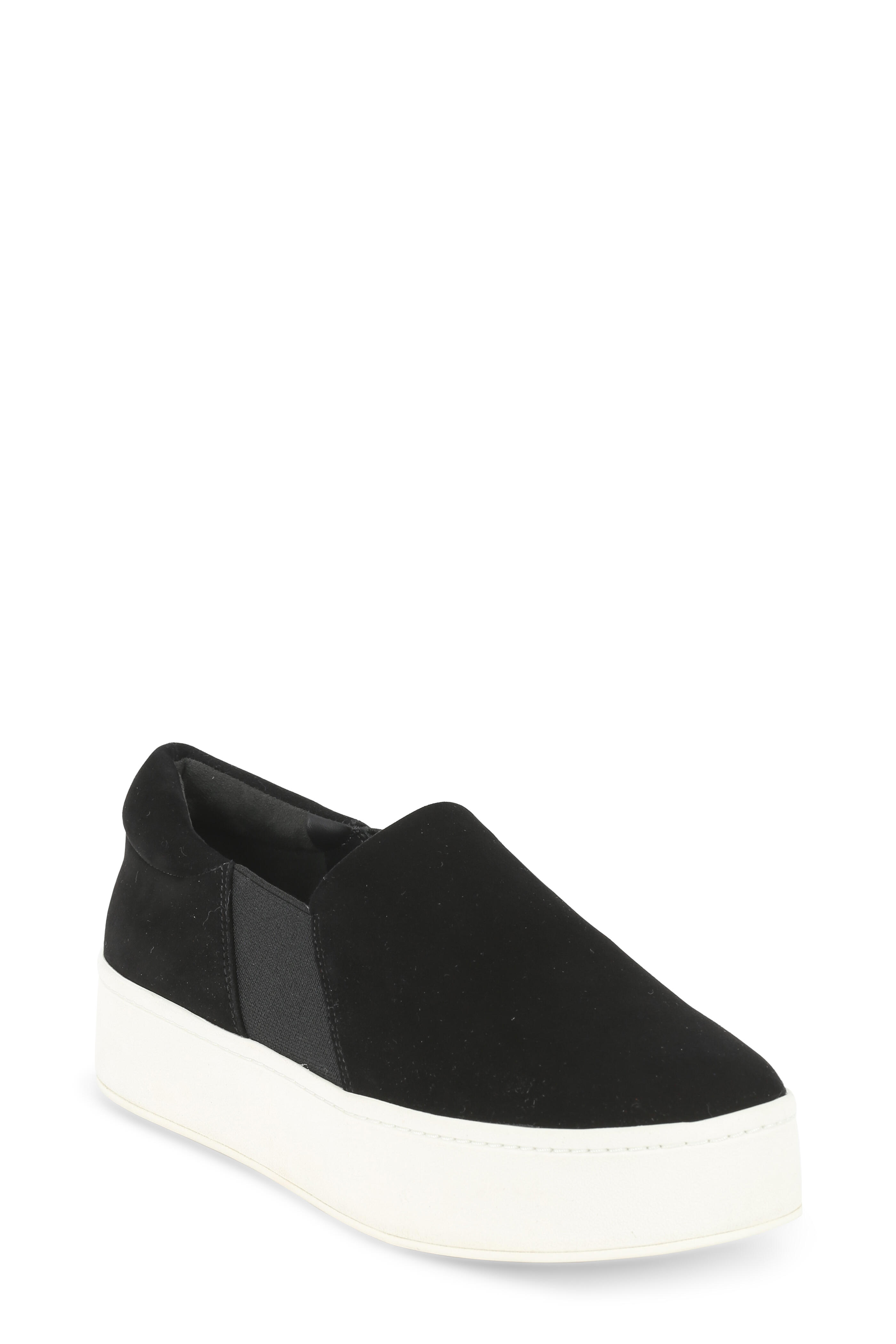 Vince - Warren Black Suede Skate Sneaker, 40mm | Mitchell Stores