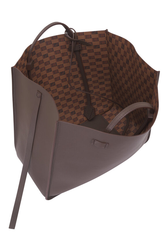Moreau Paris Medium Vincennes Chocolate Brown Reversible Tote - view 11