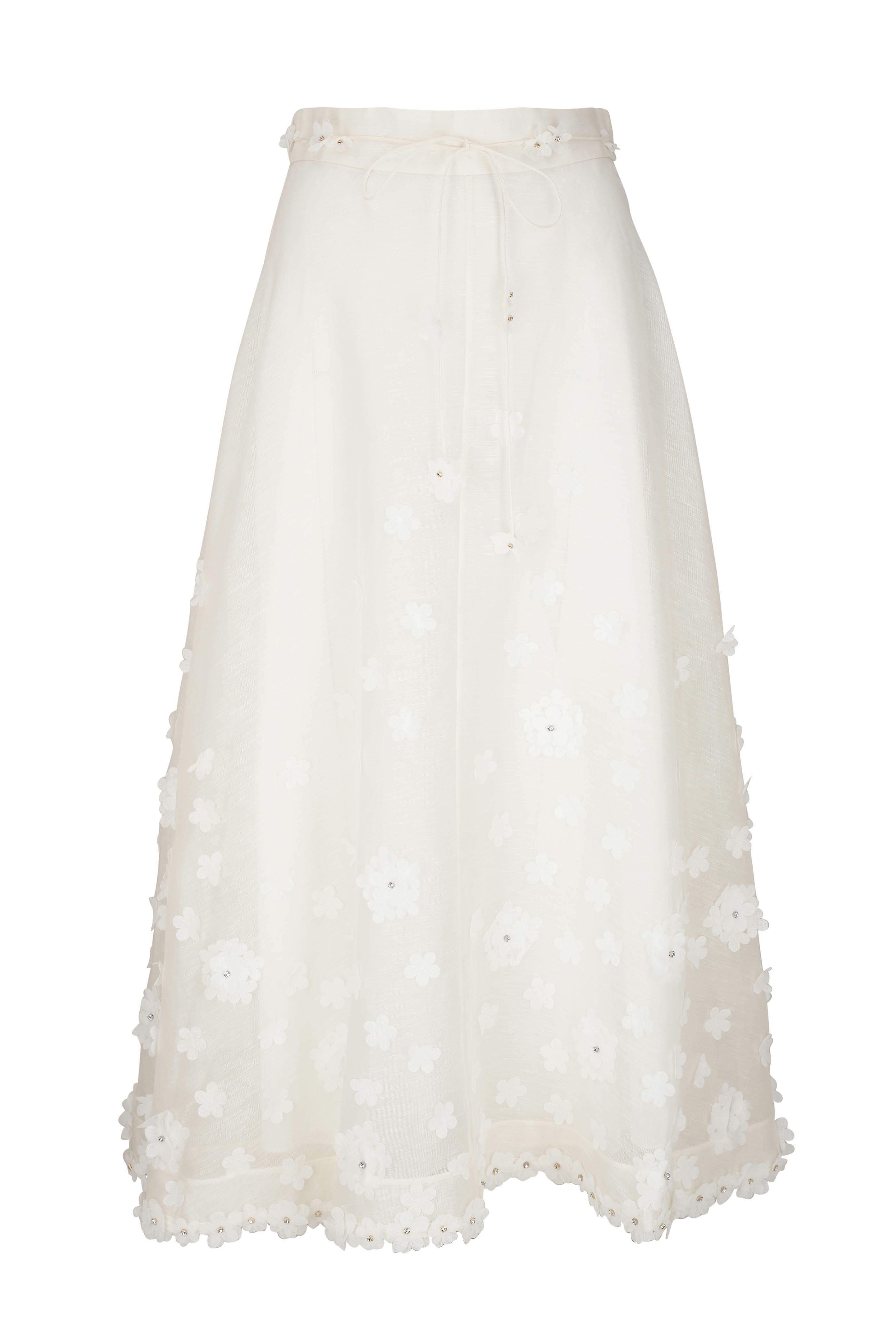 Zimmermann - Matchmaker Lift Off Ivory Midi Skirt