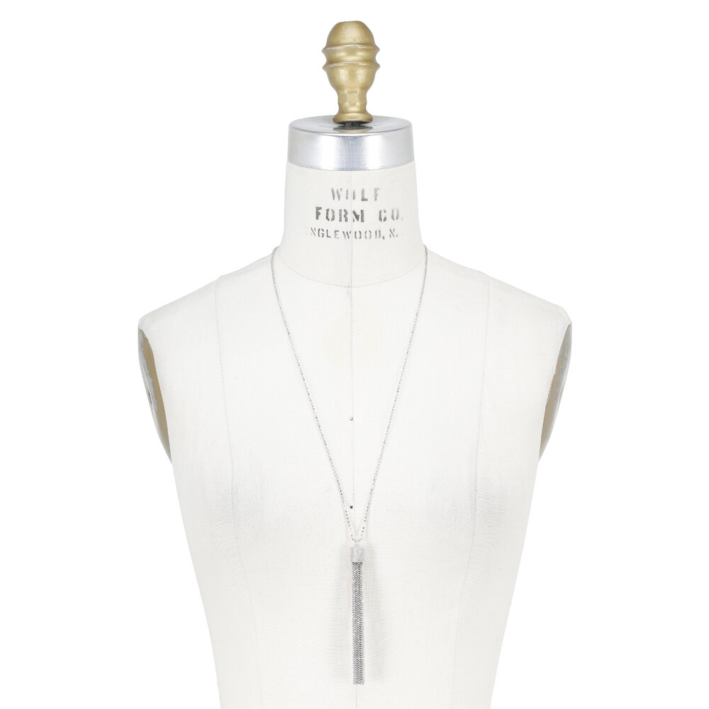 Brunello Cucinelli - Silver Fringed Tassel Necklace
