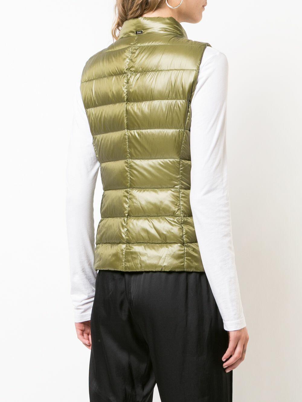 FITTED HOODED PUFFER VEST - taupe brown