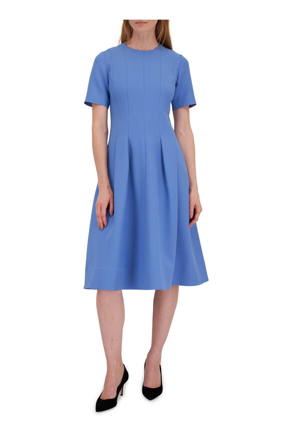 Lafayette 148 New York - Blue Iris Wool Crepe Midi Dress