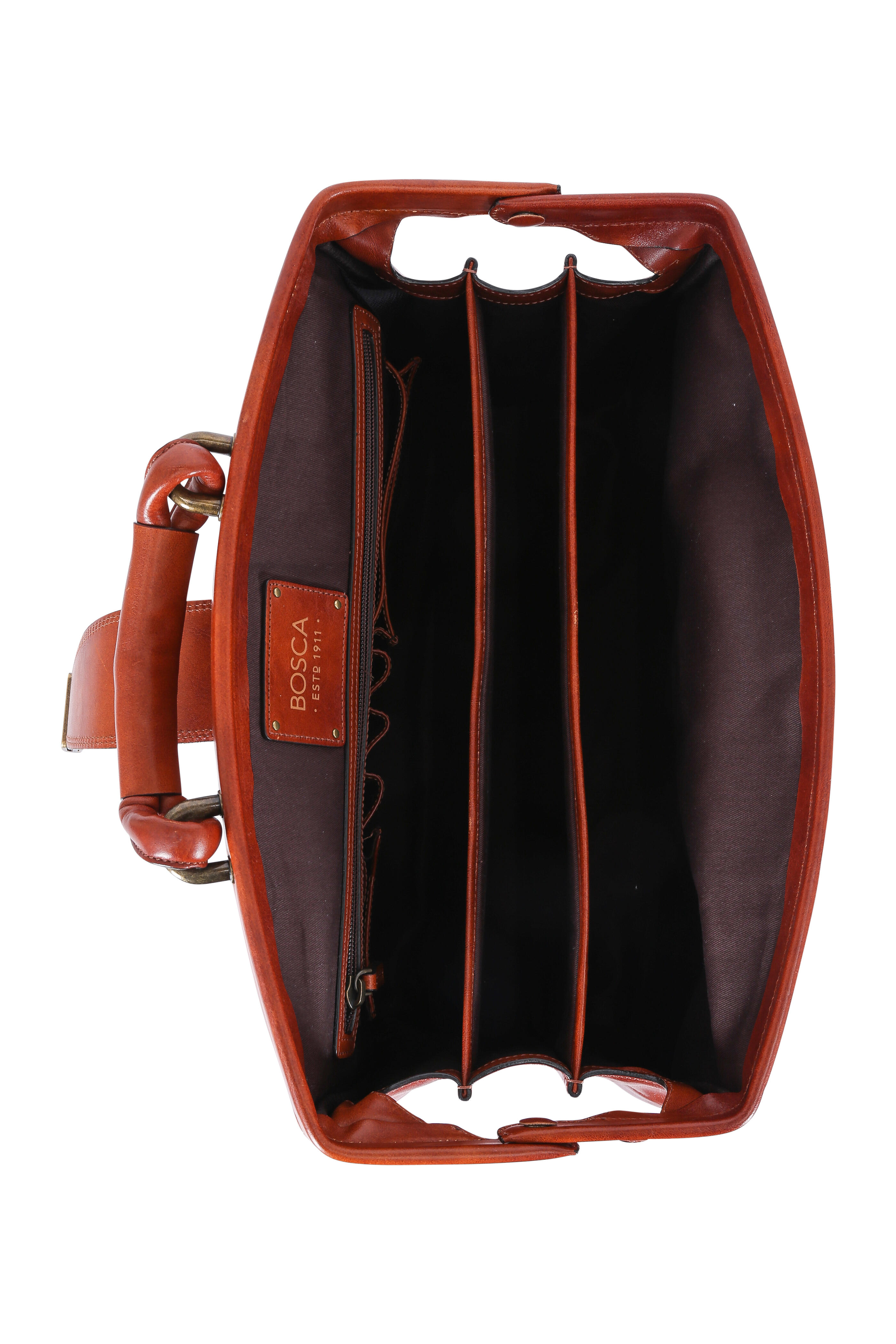 Bosca - Amber Leather Partners Soft Briefcase