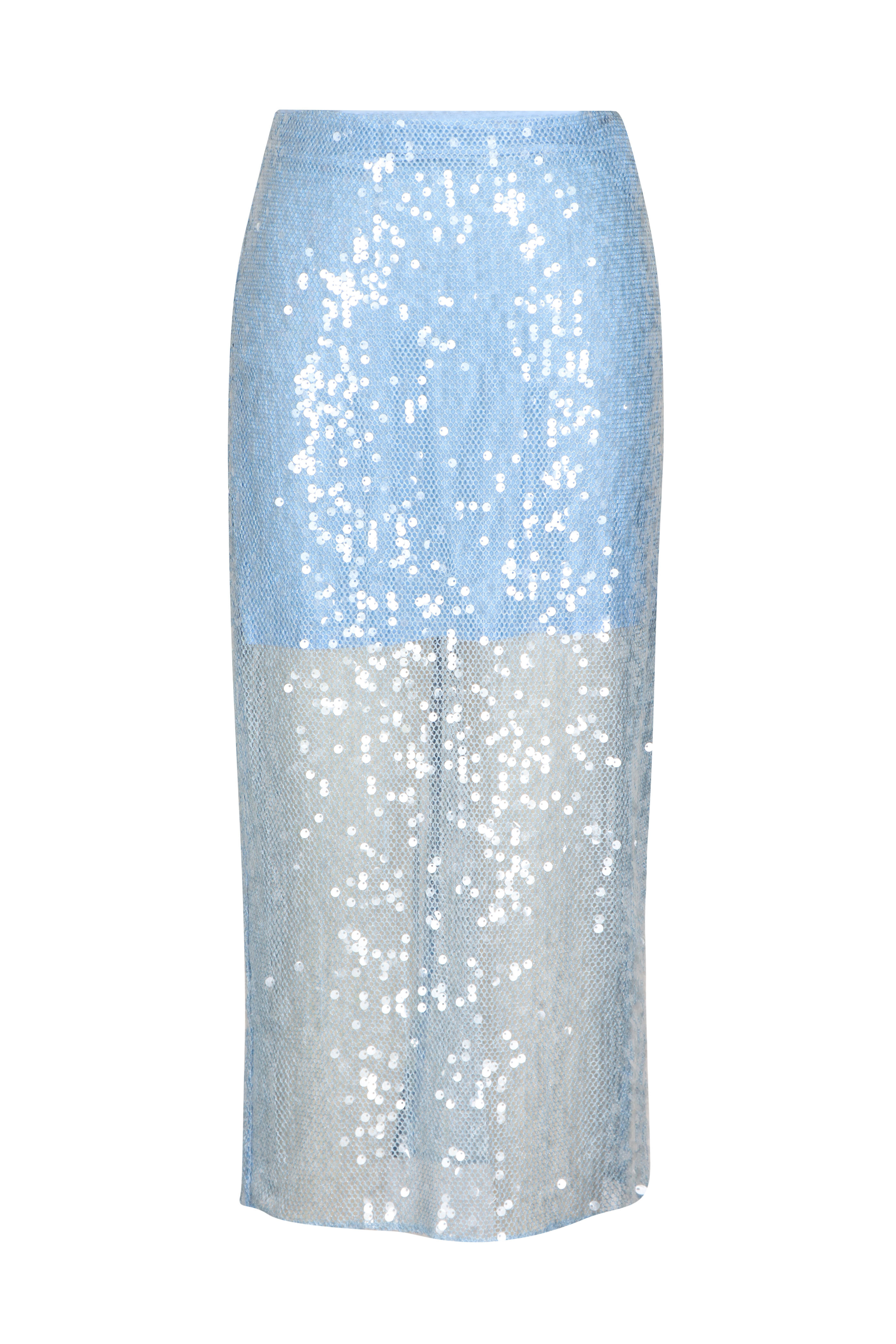 Veronica Beard - Allora Blue Jay Sequined Midi Skirt - view 1