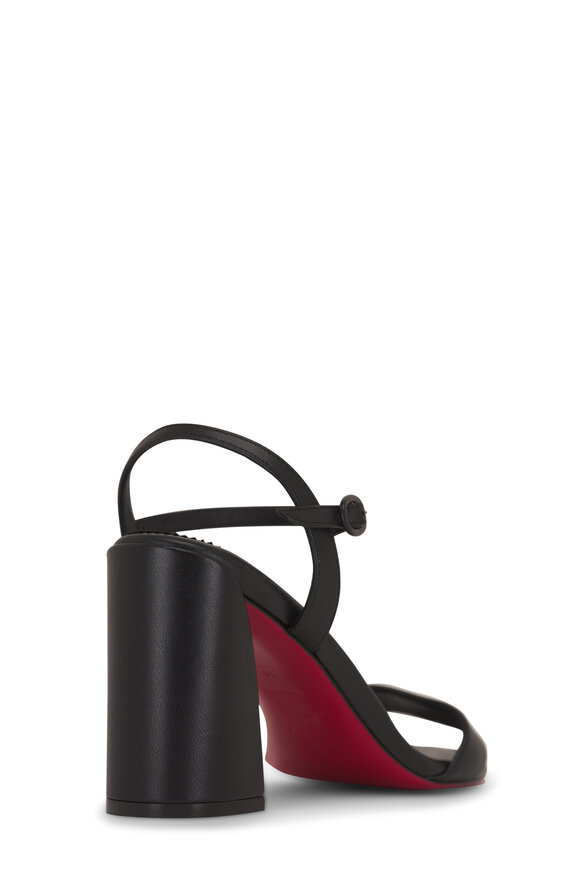 Christian Louboutin - Miss Jane Black Leather Sandal, 85mm 