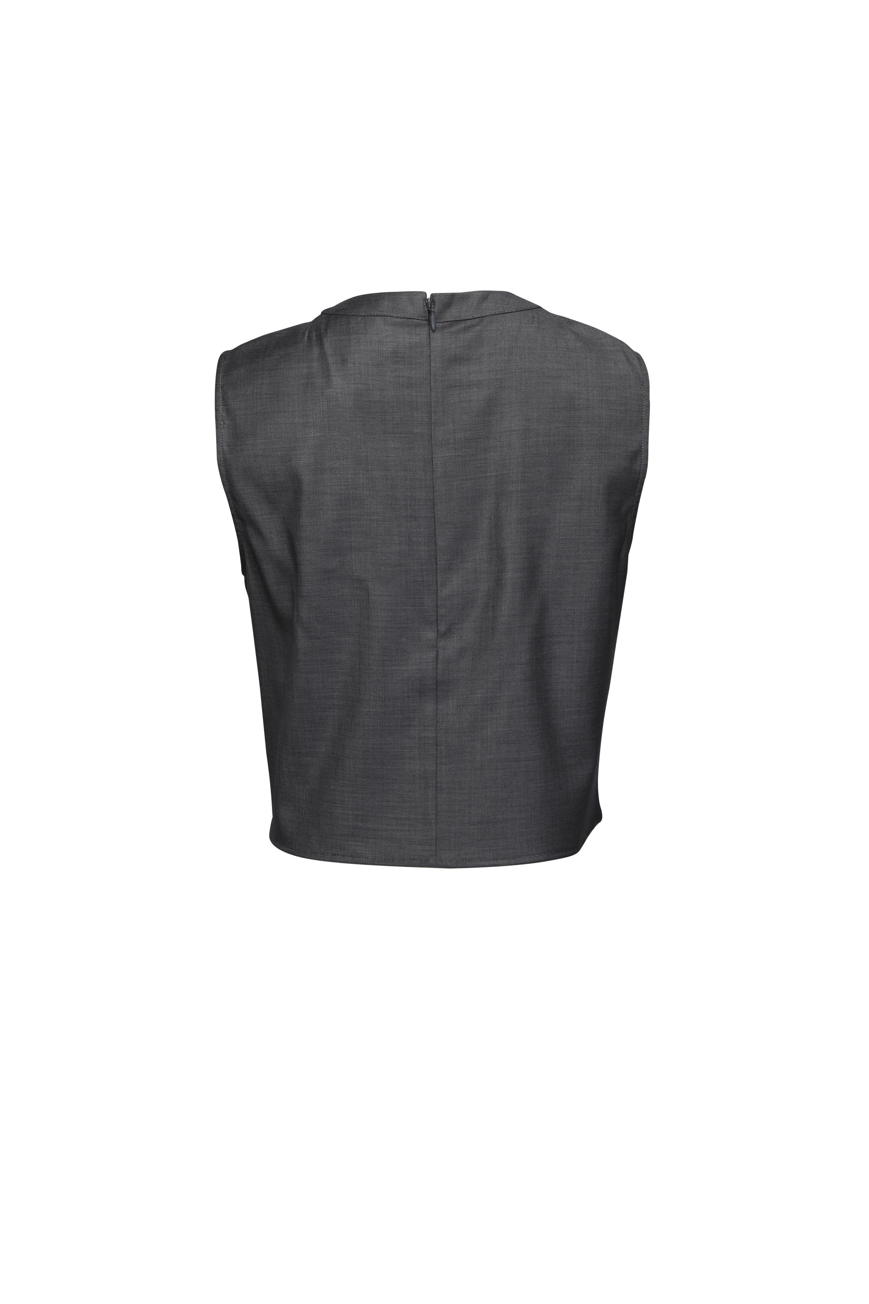 TWP - Cropped Muscle Grey Wool Tank