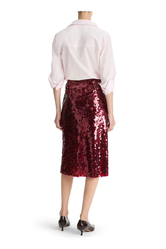 Vince - Ruby Ink Paillette Bias Skirt