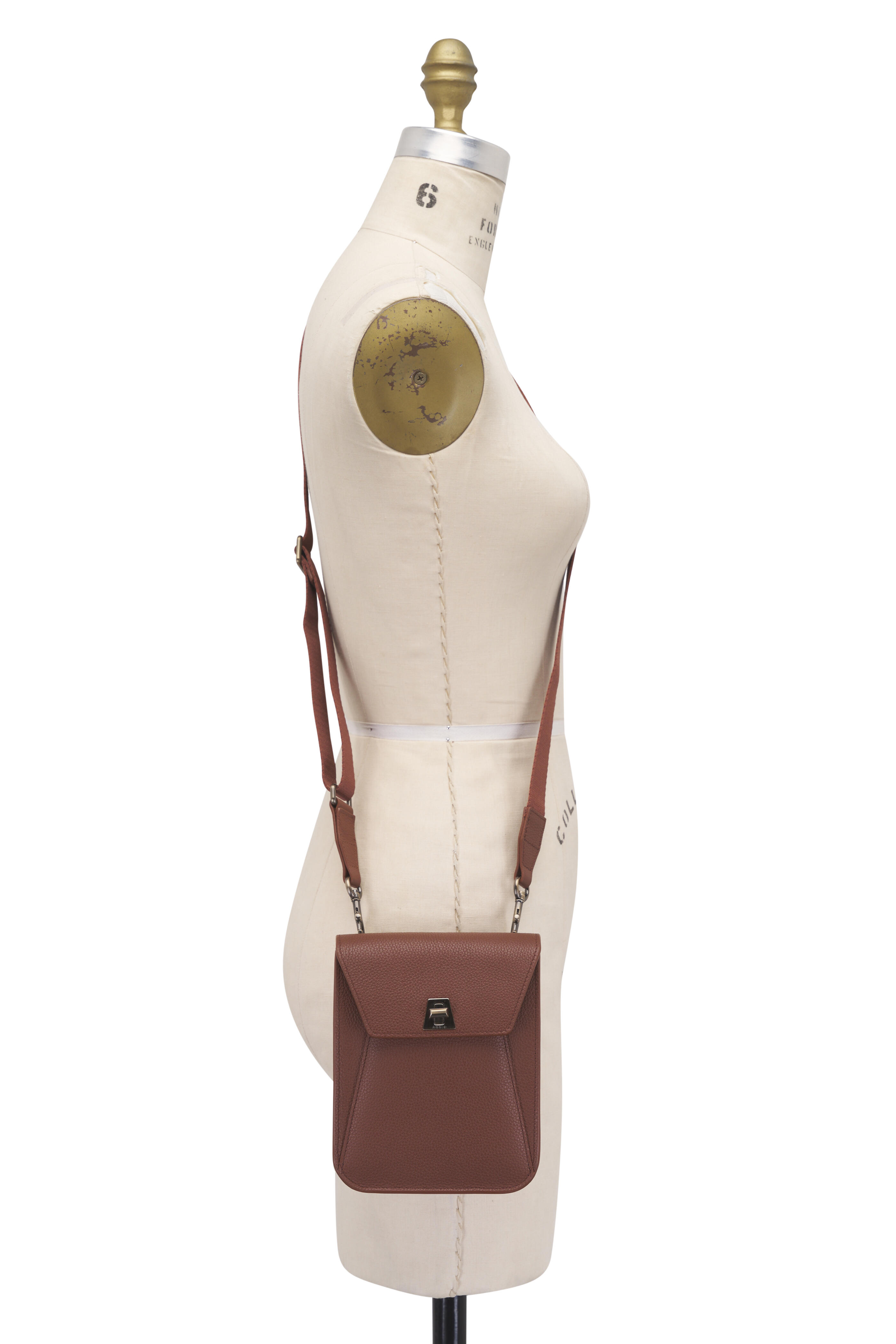 Akris - Mini Anouk Caramel Leather Messenger Bag