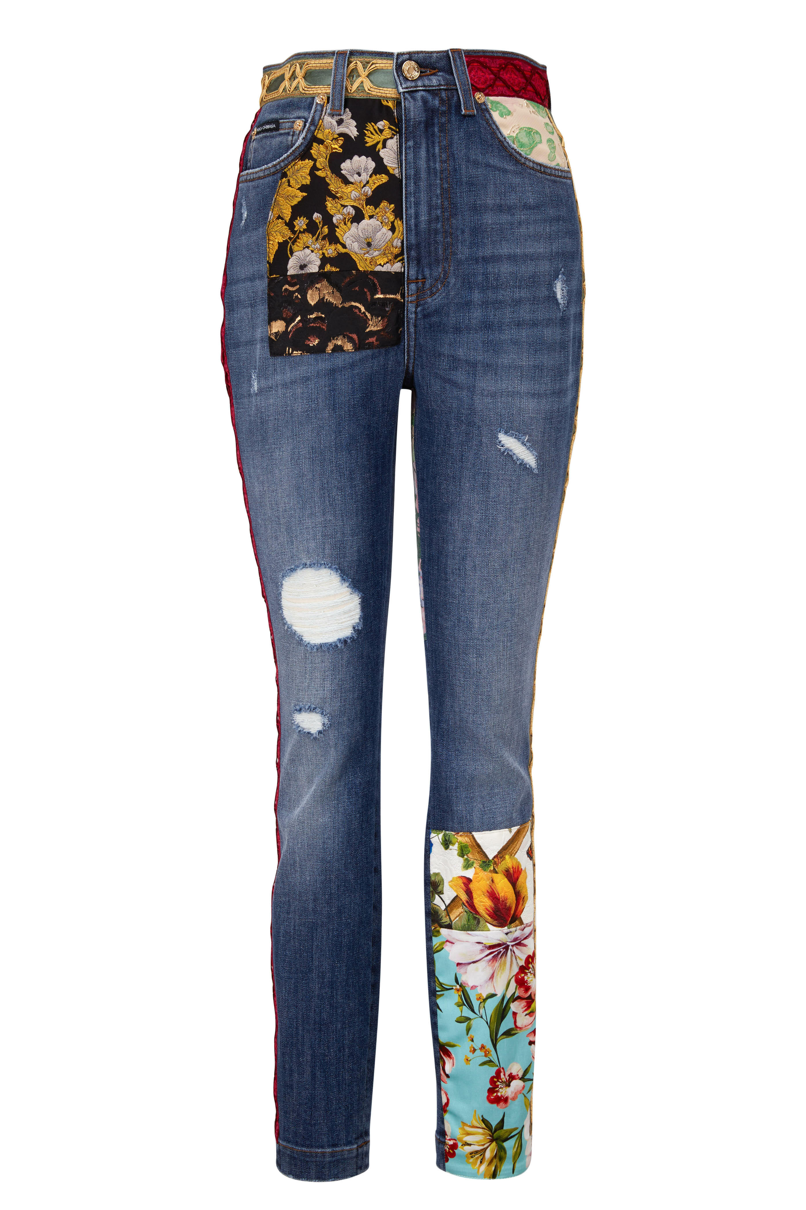 Dolce & Gabbana - Grace Multicolor Patchwork Five Pocket Jean