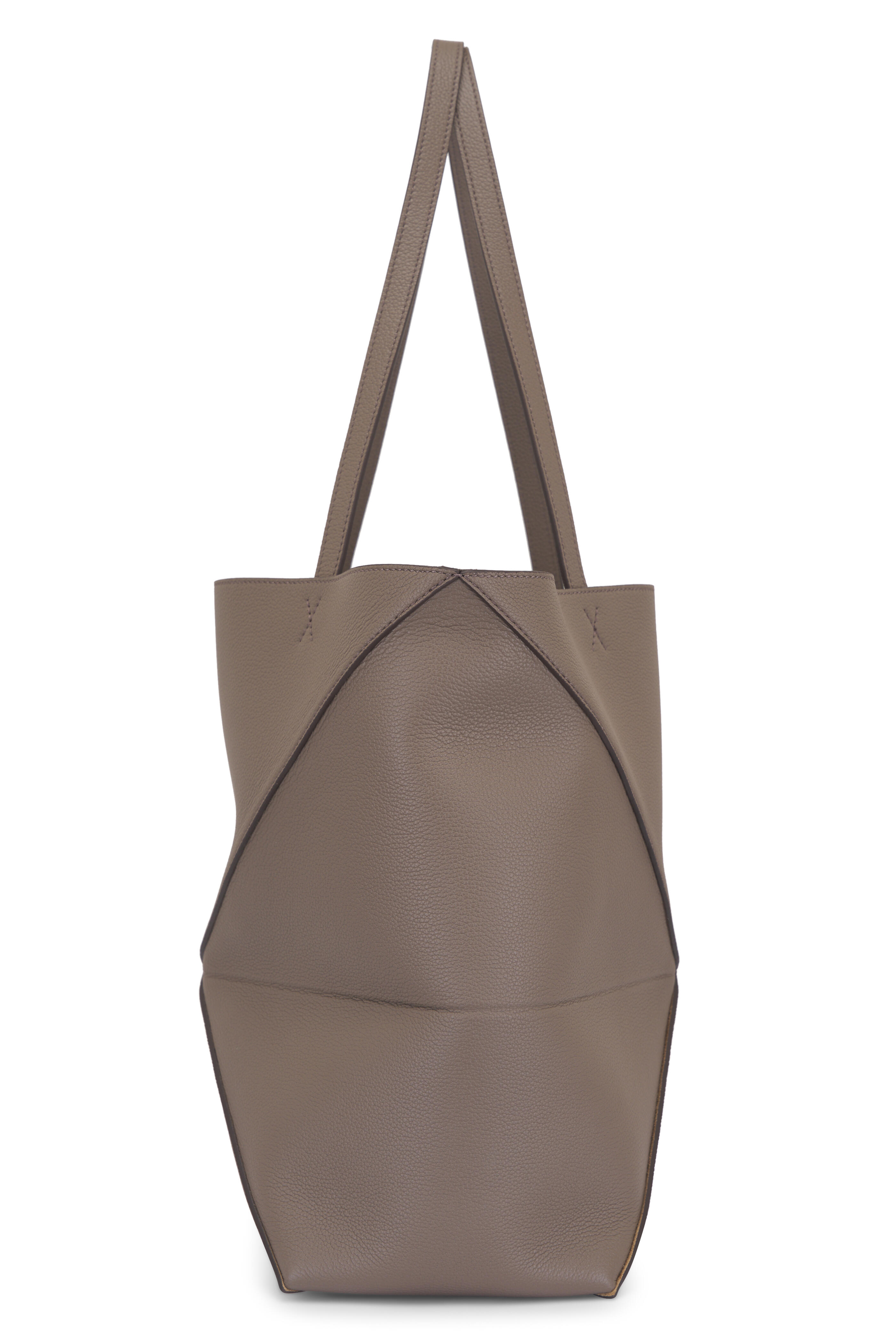 Loewe - Medium Fold Puzzle Taupe Leather Tote