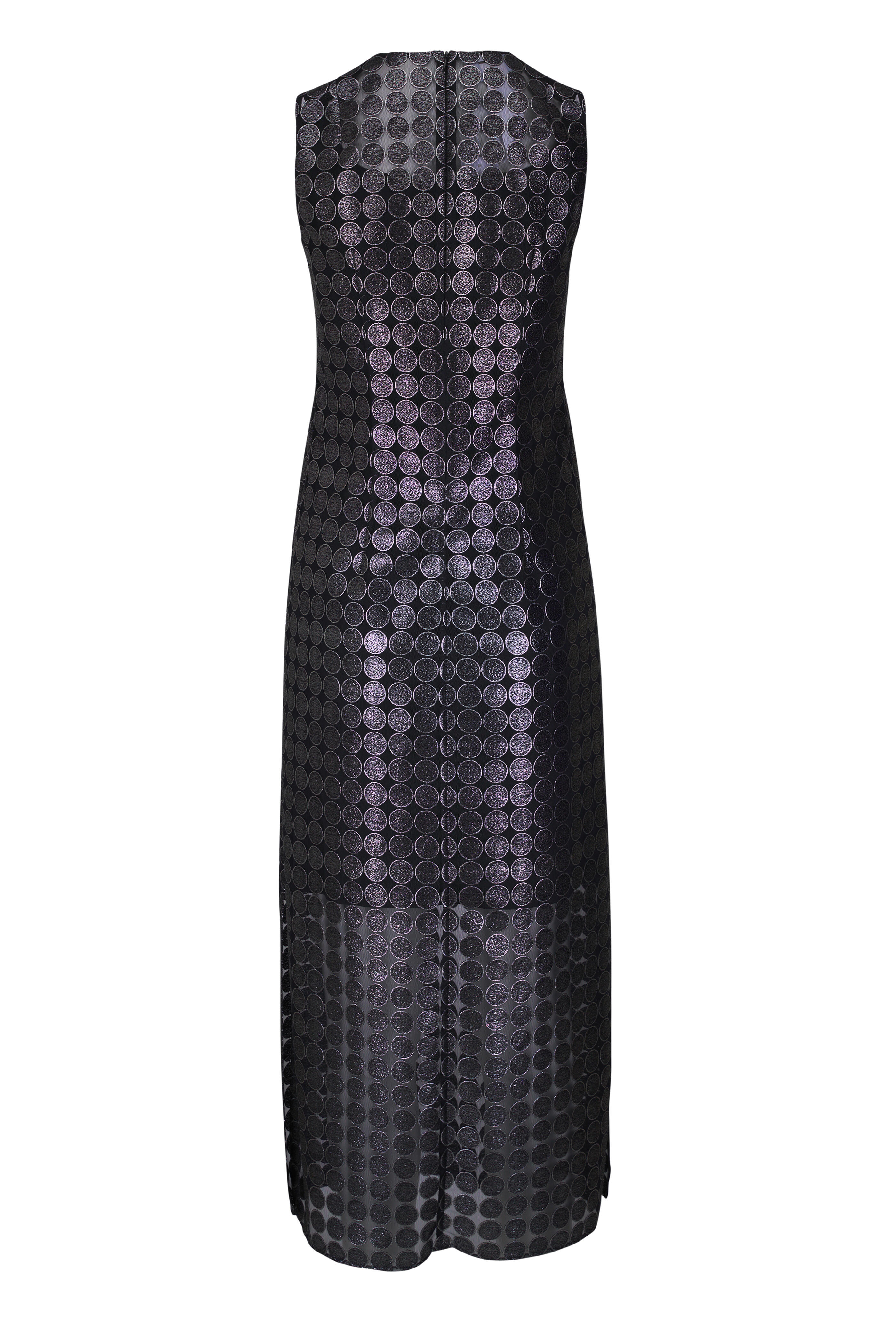 Akris Punto - Brushed Steel Metallic Dot Midi Dress