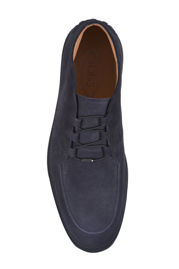 Tod's Polacco Elastico Hematite Suede Chukka Boot - view 3