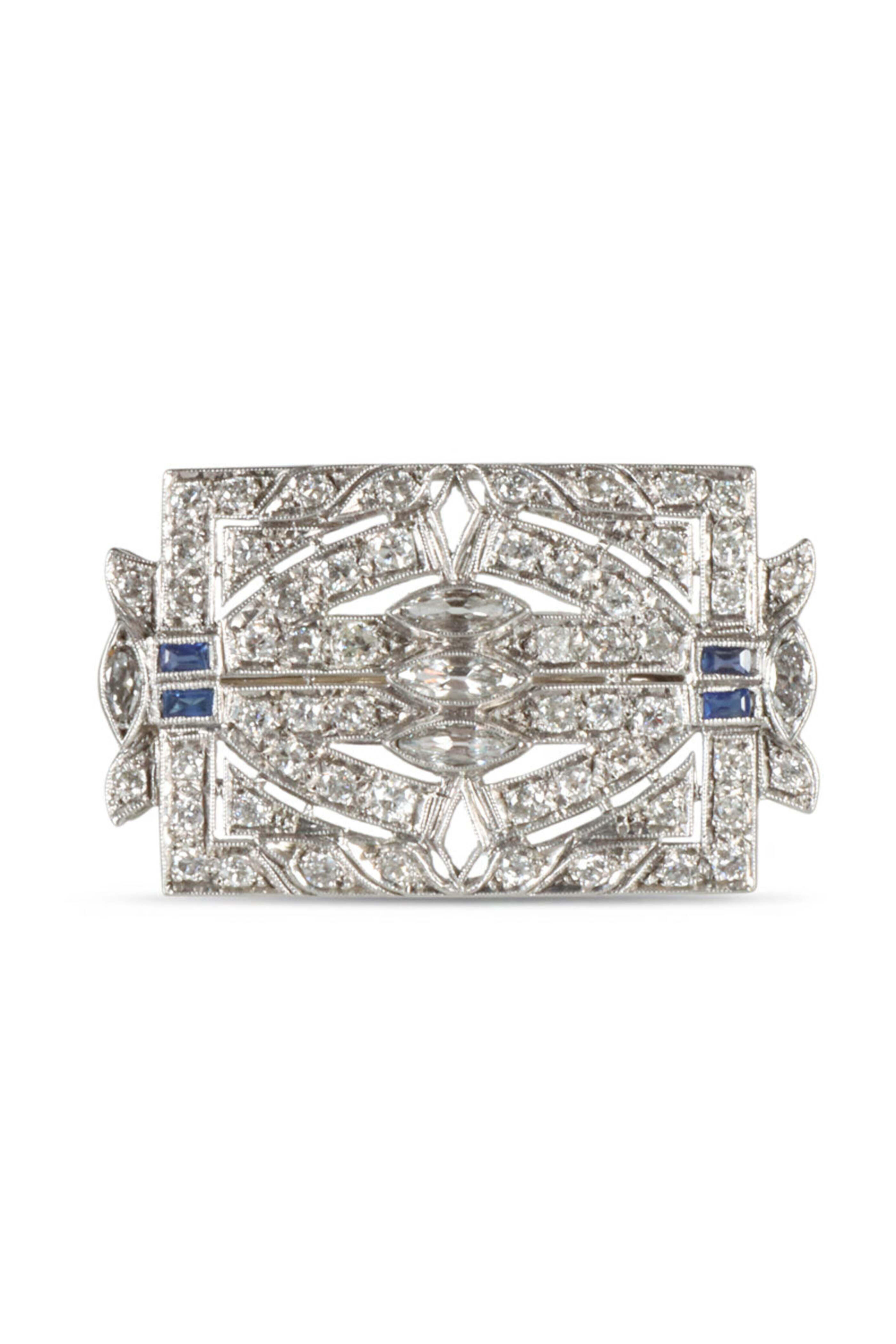 Robin Hancock Fine Jewelry - Diamond and Sapphire Brooch