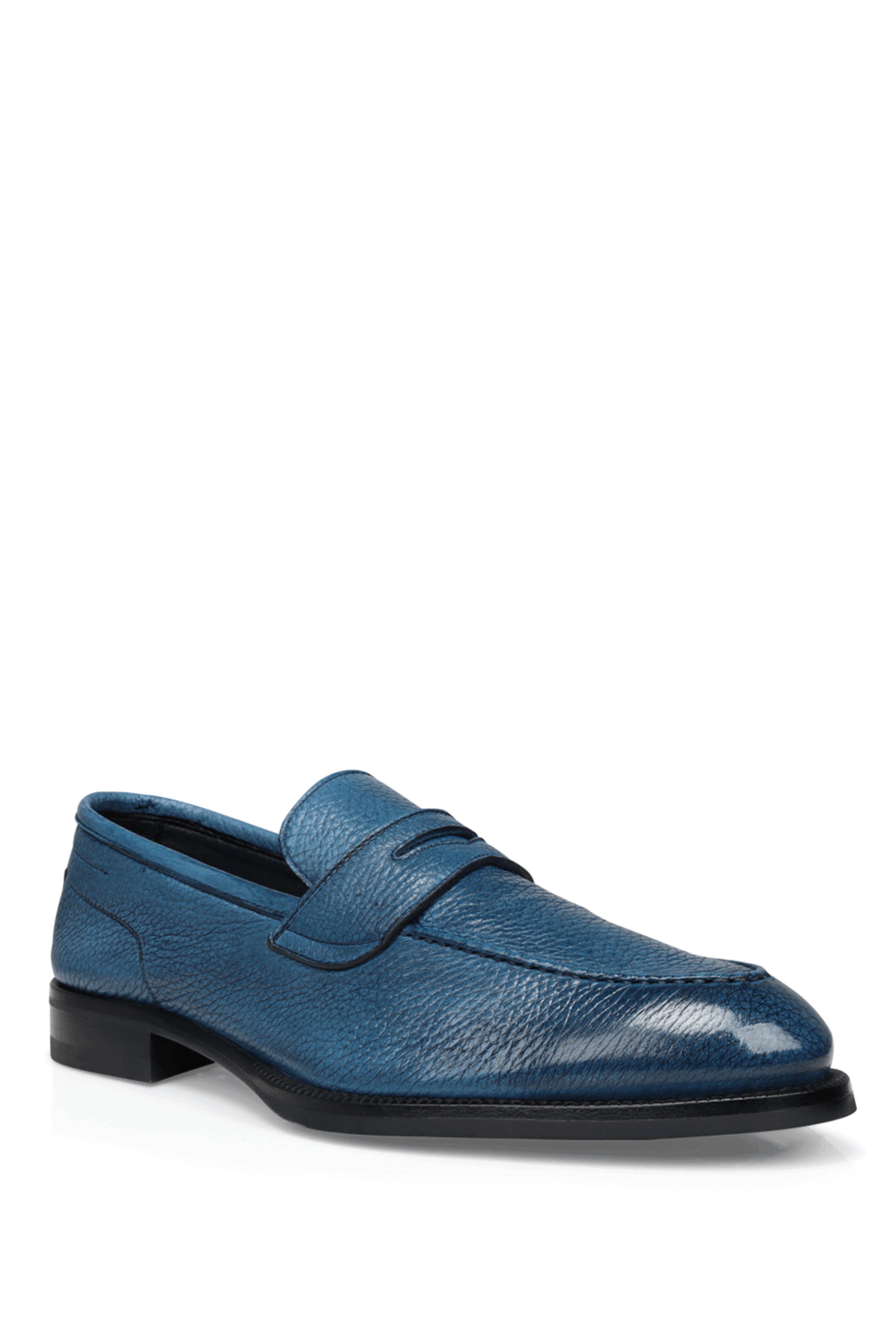 Scarpe di Bianco - Aviano Cervo Indigo Leather Loafer
